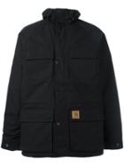 Carhartt Short Hooded Padded Coat, Men's, Size: Large, Black, Cotton/acrylic/nylon/polyester