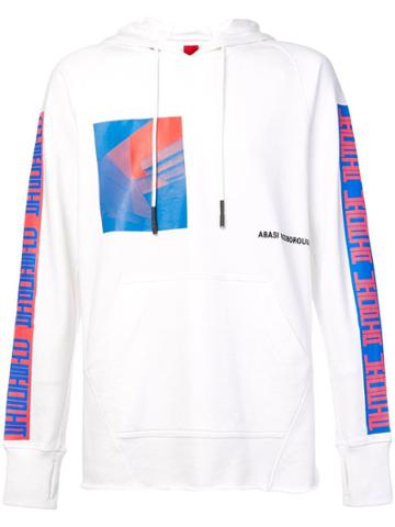 Abasi Rosborough Logo Print Hoodie - White