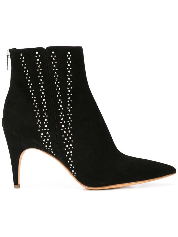 Derek Lam Isla Pointed Toe Bootie With Studs - Black