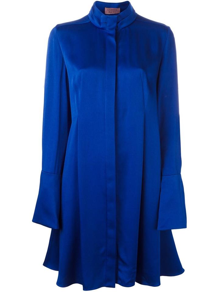 Lanvin Collarless Shirt Dress