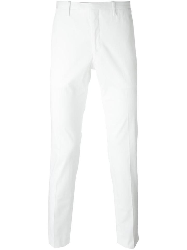 Michael Kors Slim Fit Trousers, Men's, Size: 38, White, Cotton/spandex/elastane