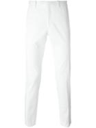 Michael Kors Slim Fit Trousers, Men's, Size: 38, White, Cotton/spandex/elastane