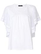 Steffen Schraut Gathered Sleeve T-shirt - White