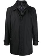 Fay Classic Collar Overcoat - Black