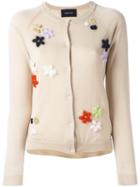 Simone Rocha Floral Embroidery Cardigan, Women's, Size: Xs, Nude/neutrals, Silk/cashmere/merino