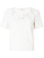 Isa Arfen Knotted Neck T-shirt - White