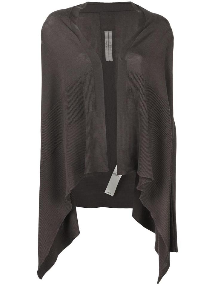 Rick Owens Medium Wrap Cardigan, Women's, Size: Large, Grey, Virgin Wool