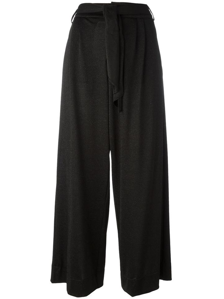 Just Cavalli Waist-tie Culottes, Women's, Size: 42, Black, Polyamide/viscose/spandex/elastane