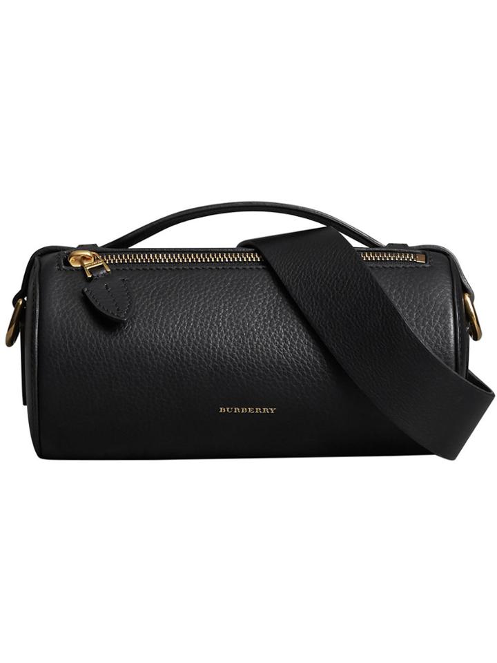 Burberry The Leather Barrel Bag - Black