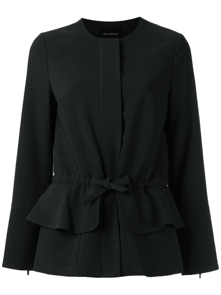 Olympiah Tie Waist Jacket - Black