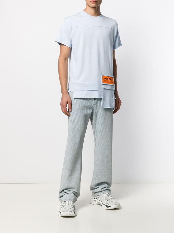 Ambush Deconstructed Short Sleeve T-shirt - Blue
