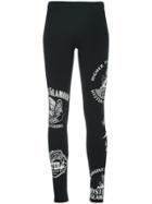 Hysteric Glamour Scratch Graphic Print Leggings - Black