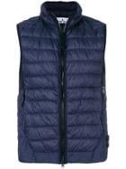 Stone Island Zipped Padded Gilet - Blue