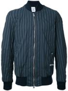 Undercover Striped Bomber Jacket - Blue