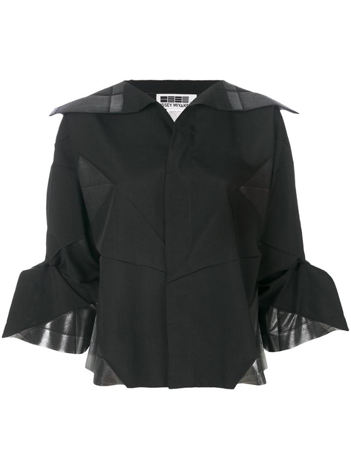 Issey Miyake Cropped Origami Jacket - Black