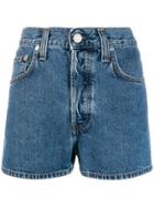 Helmut Lang High-waisted Denim Shorts - Blue