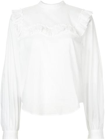 Miyao Frill Trim Blouse - White