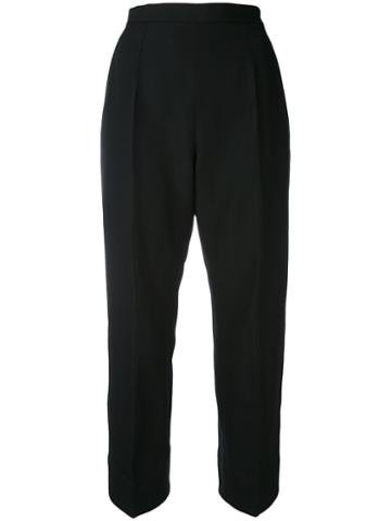 Lutz Huelle - Cropped Trousers - Women - Wool - 38, Black, Wool