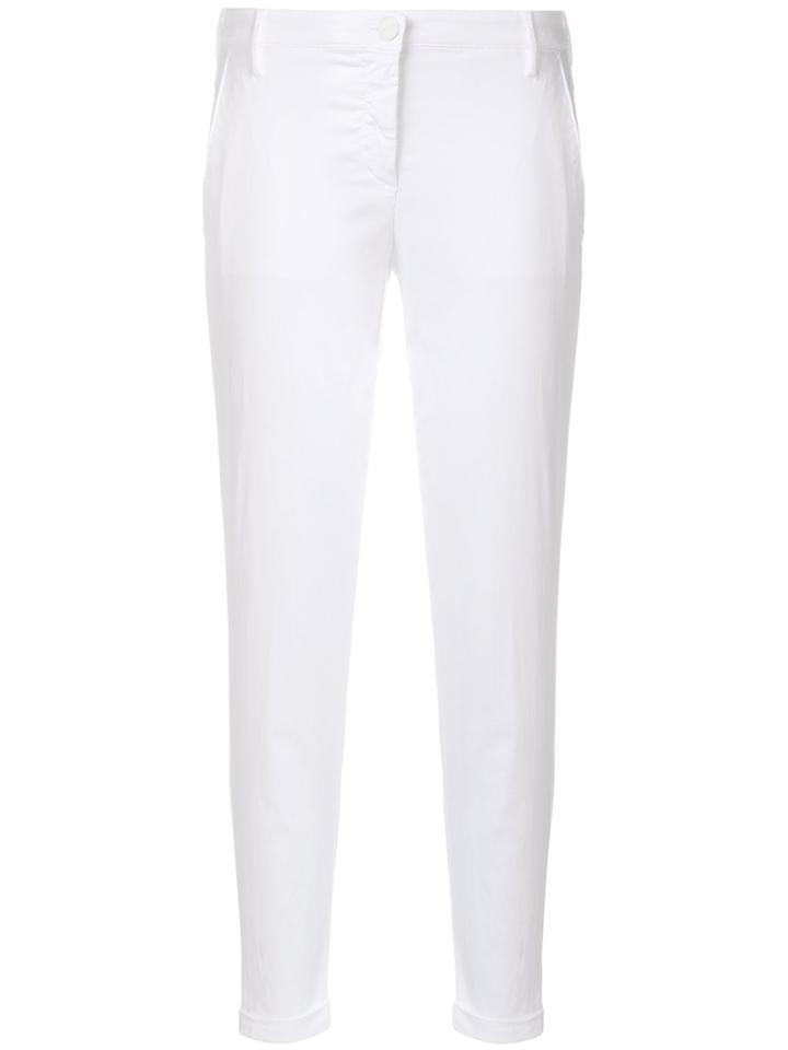 Jacob Cohen Slim Fit Cropped Trousers - White