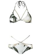 Adriana Degreas Printed Bikini Set, Women's, Size: G, White, Polyamide/spandex/elastane