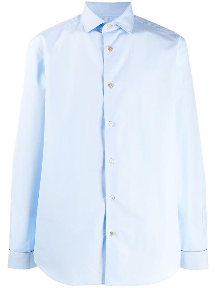 Paul Smith Artist Stripe Cuff Shirt - Blue