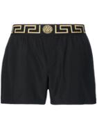 Versace Greek Key Swim Shorts - Black