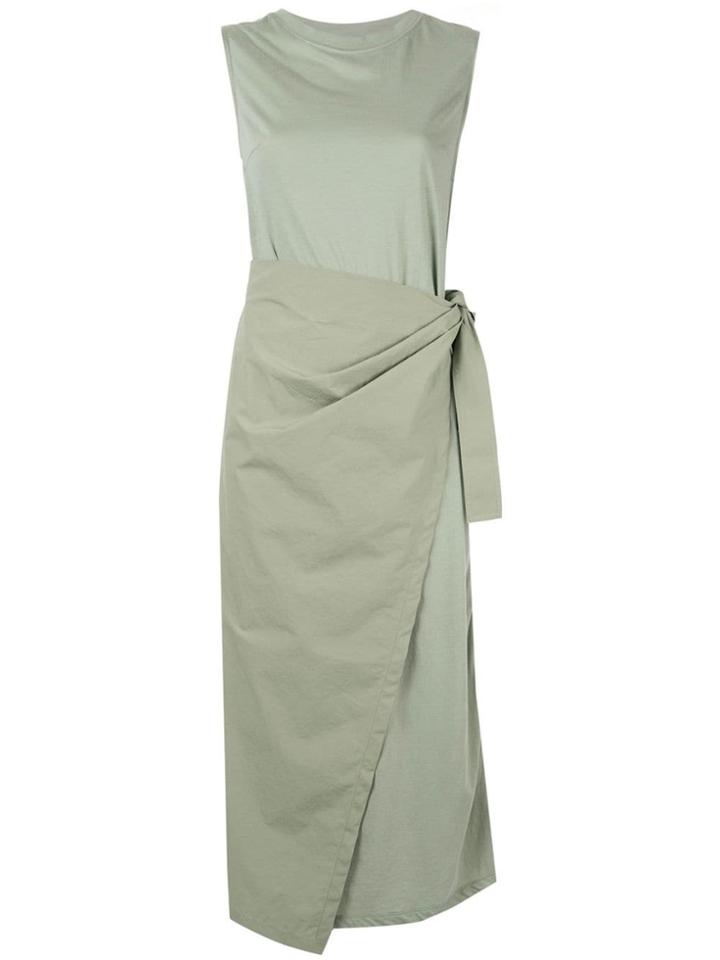 Goen.j Overlay Jersey Wrap Dress - Green