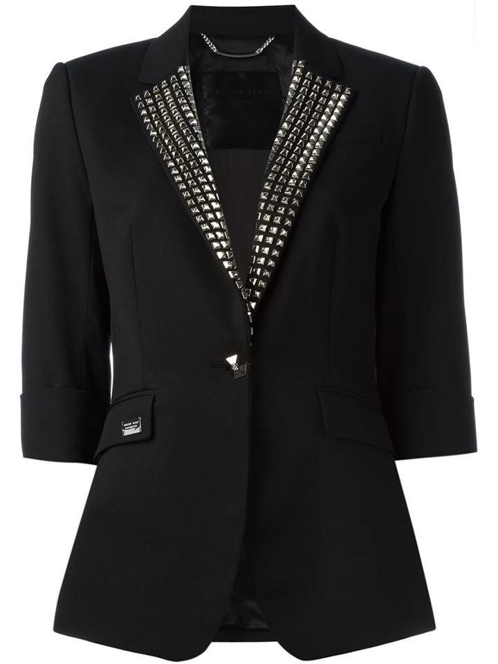Philipp Plein Studded Lapel Blazer