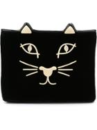 Charlotte Olympia Feline Clutch Bag - Black