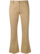 Alberto Biani Flared Cropped Trousers - Nude & Neutrals