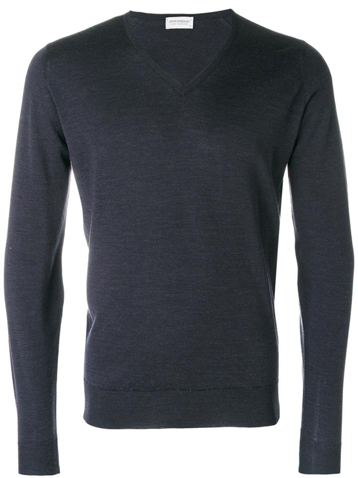 John Smedley V-neck Jumper - Grey