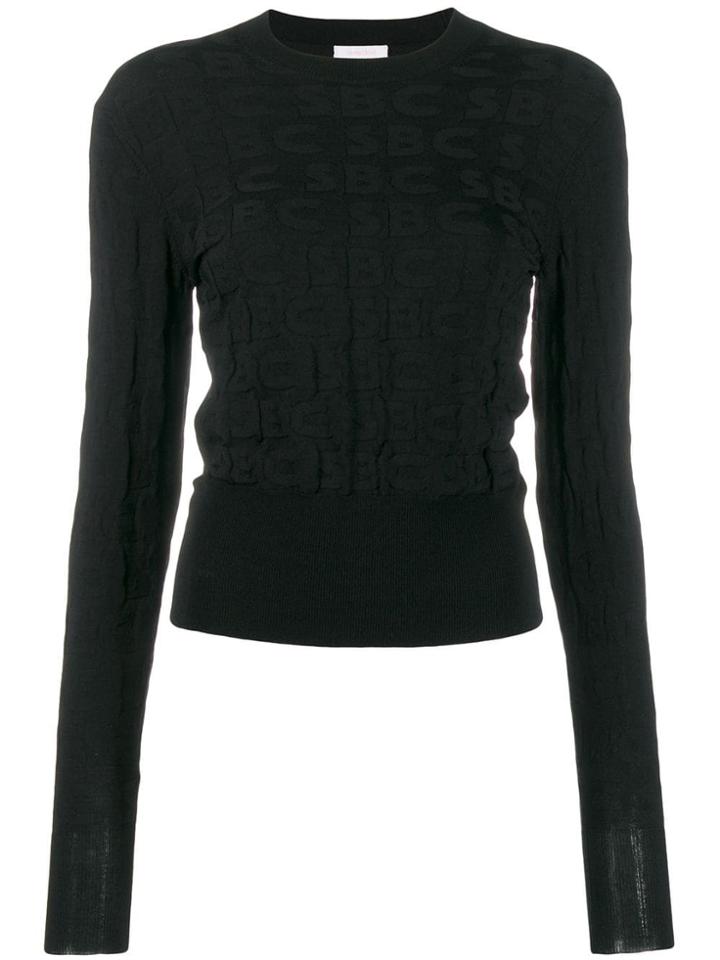 See By Chloé All Over Logo Jumper - Black