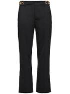 Prada Studded Waist Cropped Trousers - Black