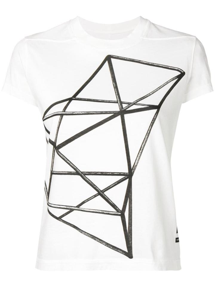 Rick Owens Drkshdw Graphic Geometric Print T-shirt - White