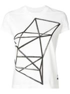Rick Owens Drkshdw Graphic Geometric Print T-shirt - White