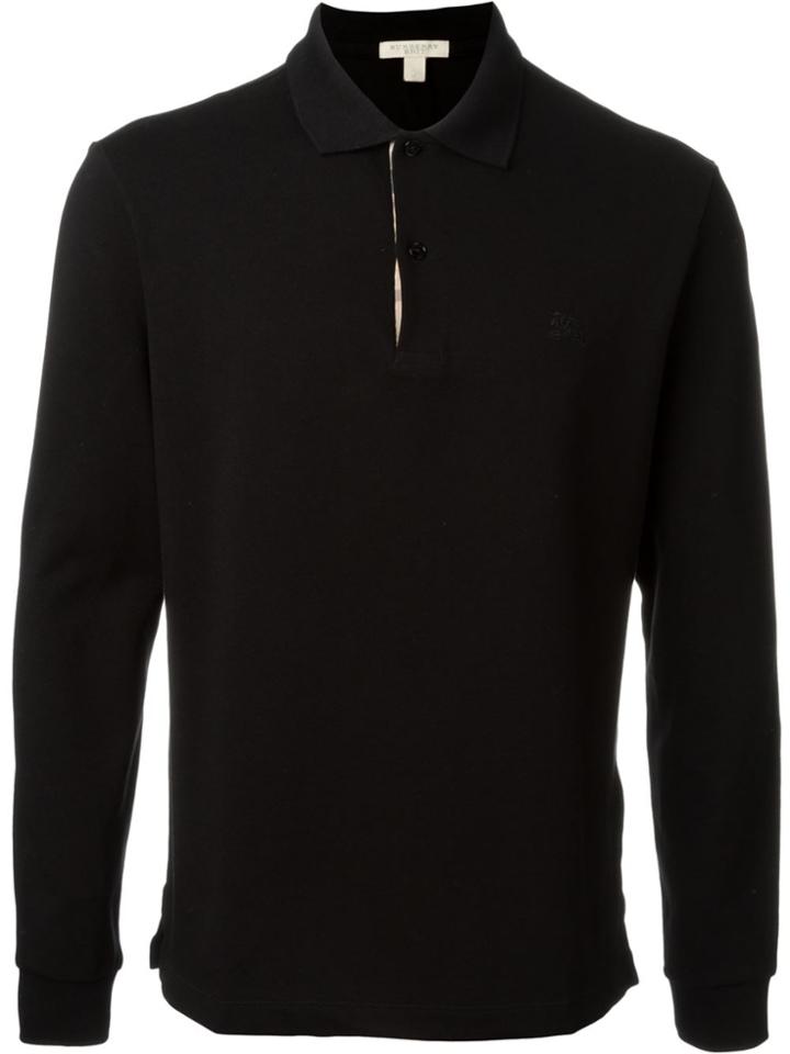 Burberry Long-sleeved Polo Shirt - Black