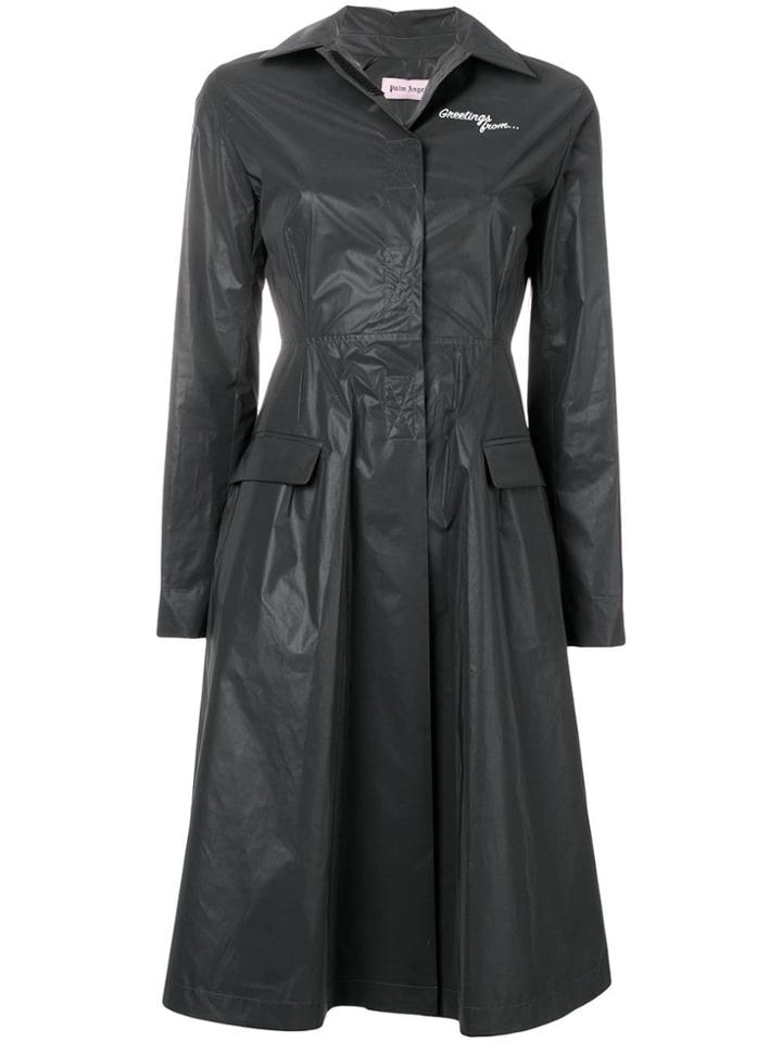 Palm Angels Greetings From Coat - Black