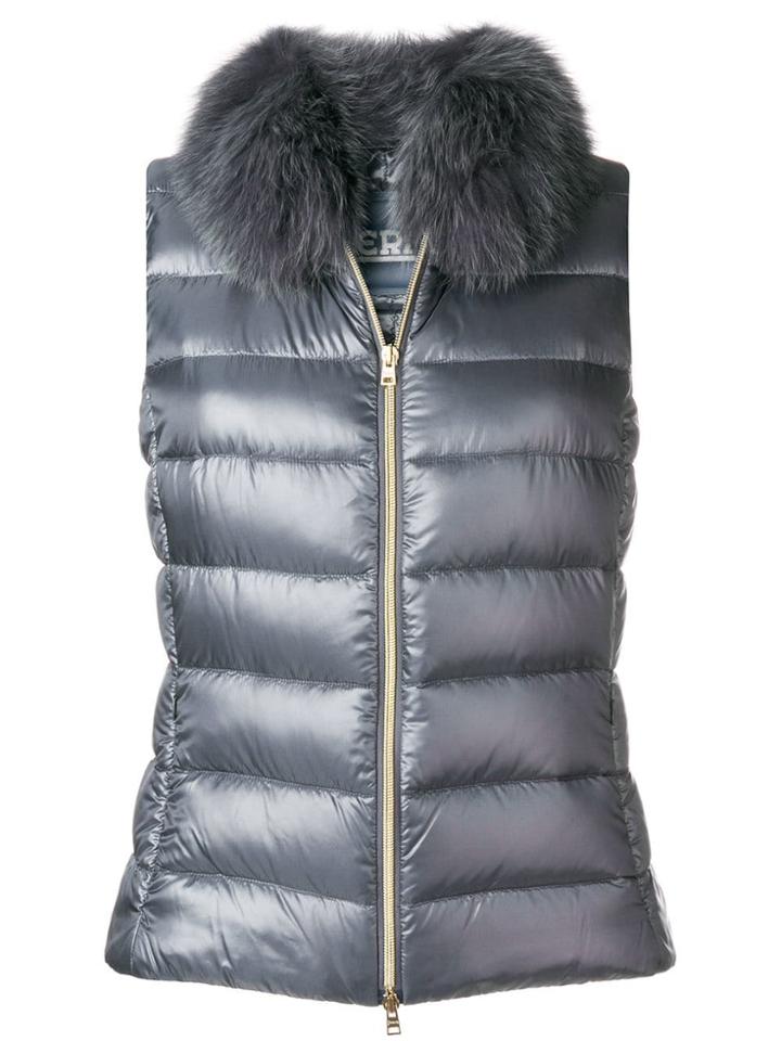 Herno Trim Padded Gilet - Blue