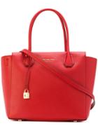 Michael Michael Kors - Lockpad Detail Tote - Women - Calf Leather - One Size, Red, Calf Leather