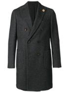Lardini Double-breasted Tailored Coat - Grey