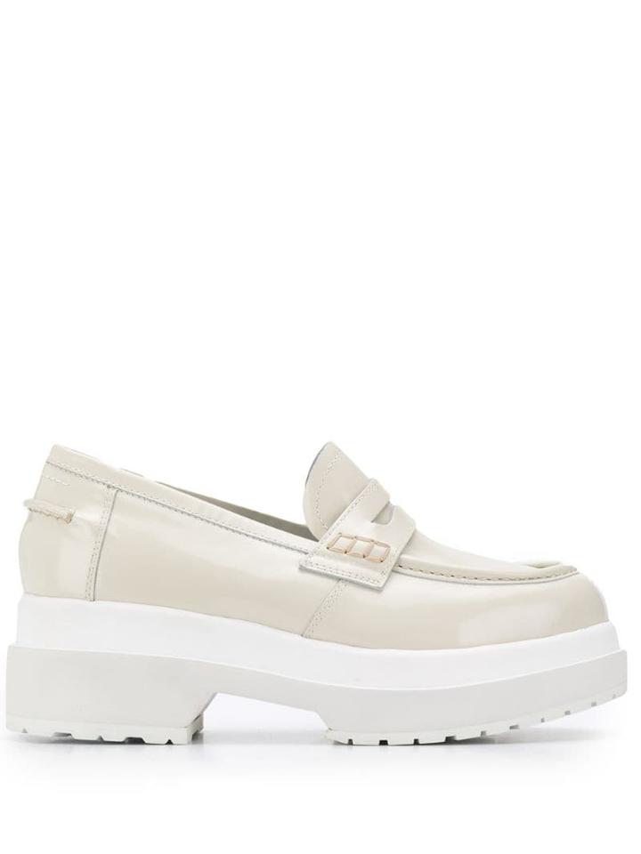 Mm6 Maison Margiela Platform Sole Loafers - White