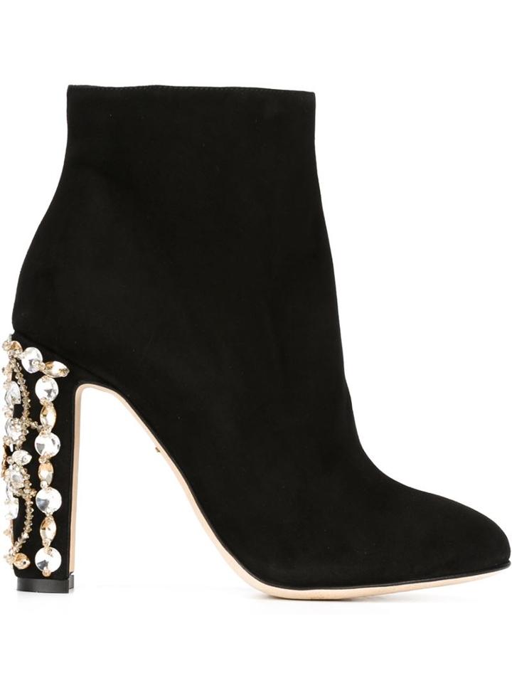 Dolce & Gabbana Embellished Heel Boots