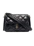 Valentino Black Candystud Leather Shoulder Bag