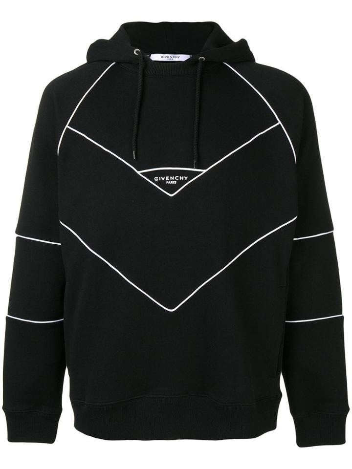 Givenchy Contrast Trimmed Hoodie - Black
