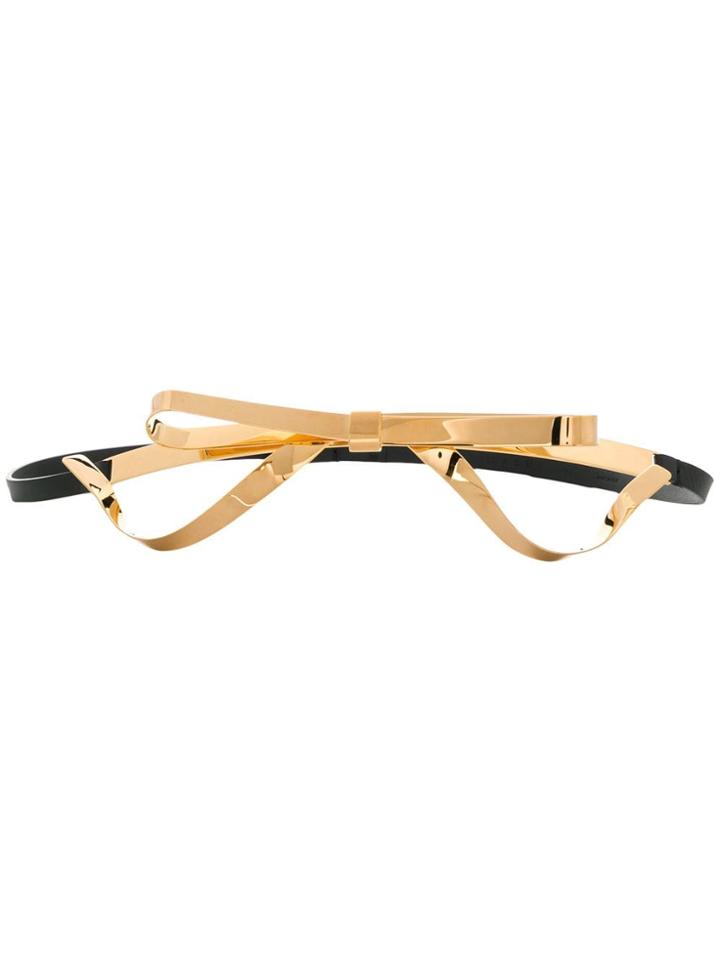 Marni Bow-detailed Belt - Black