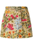 Red Valentino Embroidered Floral Skorts - Multicolour