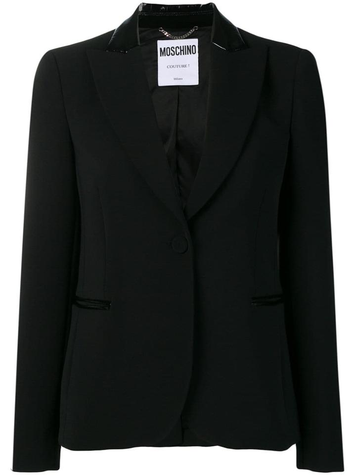Moschino Single Breasted Blazer - Black