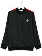 Msgm Kids Logo Patch Bomber Jacket - Black