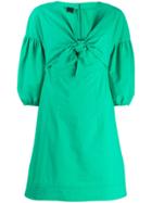 Pinko Knot Detail Flared Dress - Green