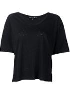 Rag & Bone Scoop Neck T-shirt, Women's, Size: M, Black, Cotton